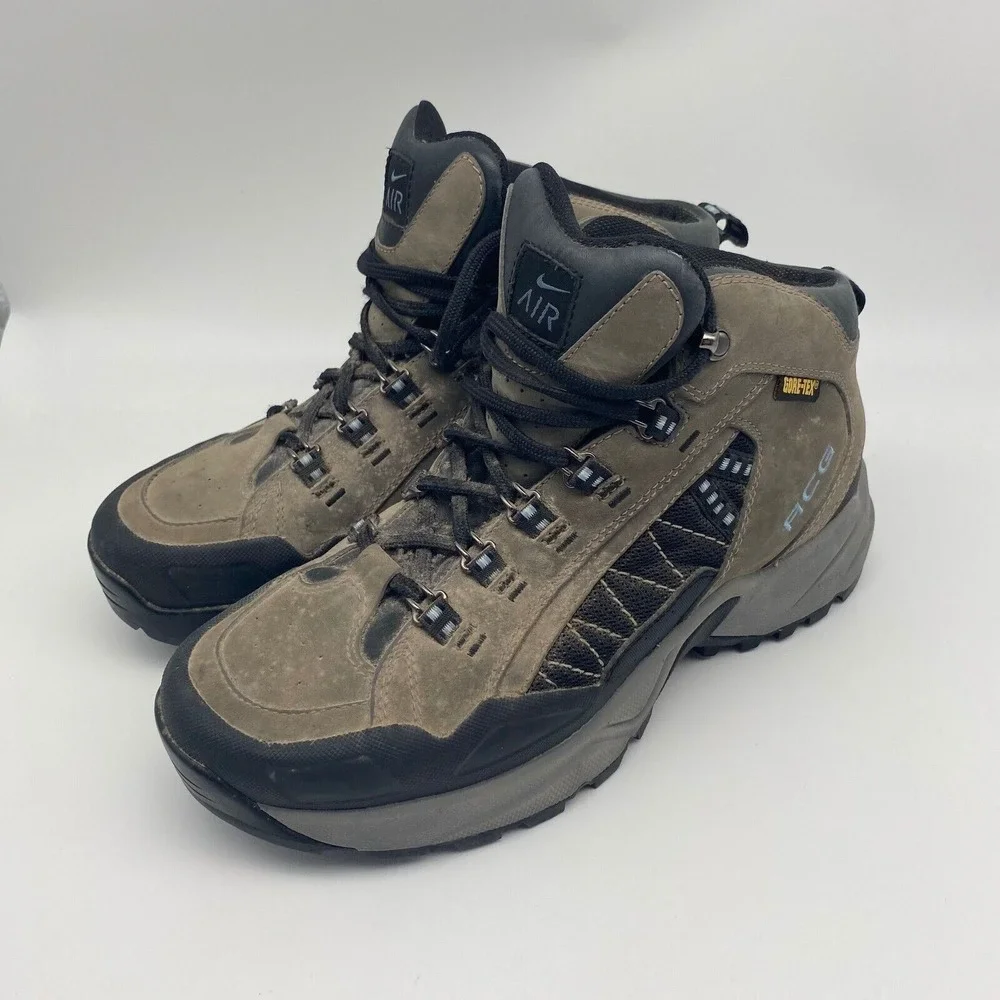 Vintage 2003 Nike ACG‎ Air Wallowa Mid II Hiking Boots Vibram Gore-Tex Mens 9